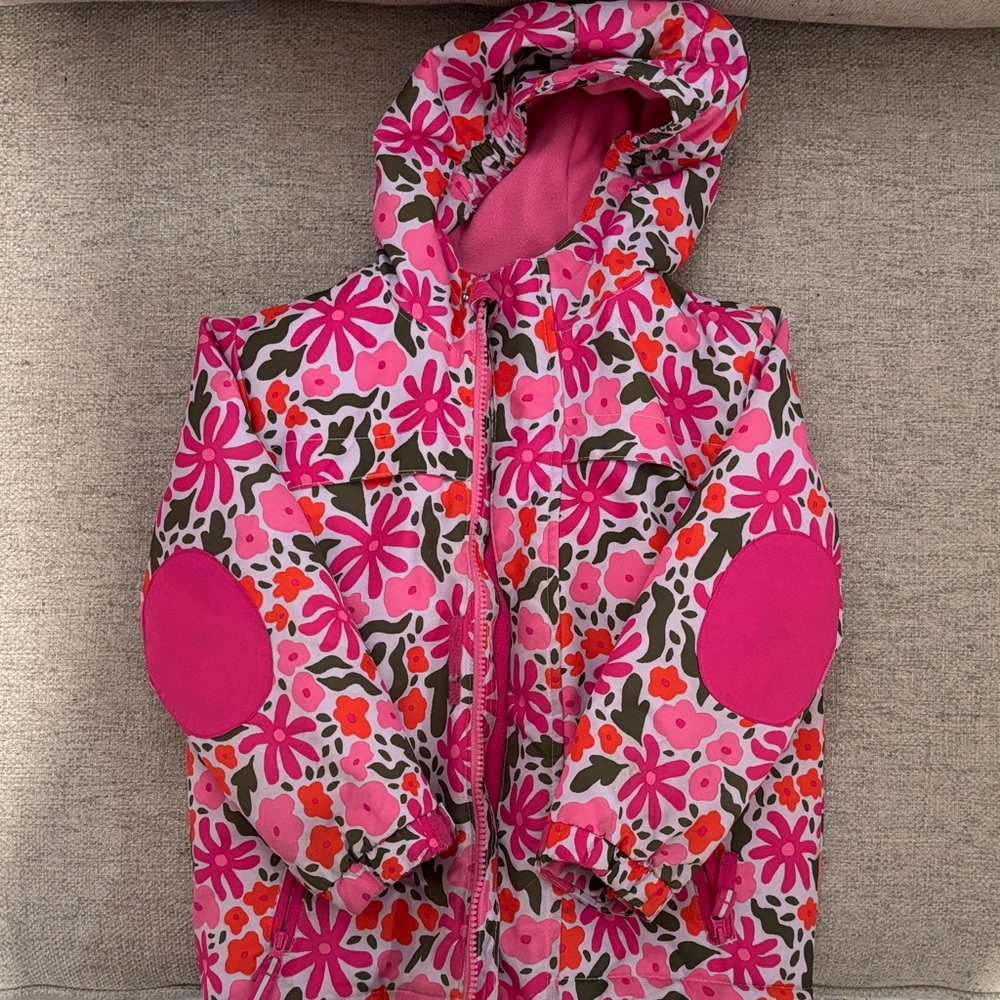 Floral Pink Hooded Jacket